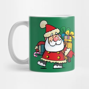 Santa Claus pulls a sledge Mug